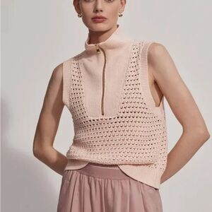 VARLEY-BAINS HALF-ZIP TANK (SILVER PEONY